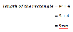 the length of the rectangle is 9cm