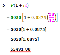 calculating the maturity value