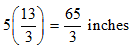 multiplying fraction 13/3 with 5