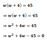 removing the brackets in w(w+4)