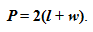 perimeter of a rectangle formula