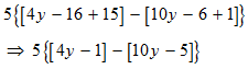 simplifying the expression in the inner brackets