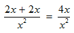 adding 2x with 2x