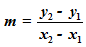 slope formula