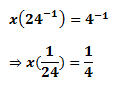x(1/24) = 1/4