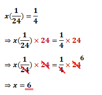 multiplying both sides of the equation with 24